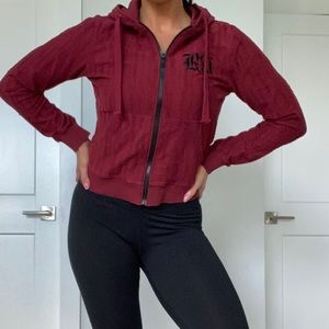 ⭐️HP!⭐️ Rock Revival Deep Red Zip Up Hoodie